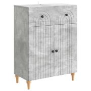 vidaXL Sideboard med låda Betonggrå 66 x 34,5 x 90 cm Konstruerat trä
