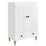 vidaXL Sideboard med låda Vit 66 x 34,5 x 95 cm Konstruerat trä