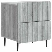 vidaXL Nattduksbord Grå sonoma-ek 43 x 34,5 x 49,5 cm Konstruerat trä