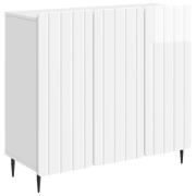 vidaXL Sideboard Vit högglans 89 x 34,5 x 82 cm Konstruerat trä