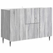 vidaXL Sideboard Grå sonoma-ek 89 x 34,5 x 62 cm Konstruerat trä