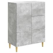 vidaXL Sideboard med låda Betonggrå 66 x 34,5 x 90 cm Konstruerat trä