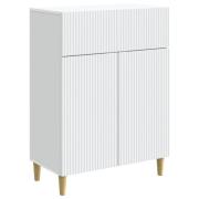 vidaXL Sideboard med låda Vit 66 x 34,5 x 90 cm Konstruerat trä