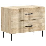 vidaXL Nattduksbord Sonoma-ek 62 x 34,5 x 47,5 cm Konstruerat trä
