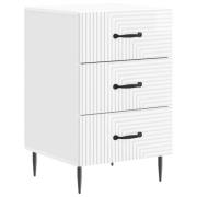 vidaXL Nattduksbord Vit högglans 43 x 41 x 66,5 cm Konstruerat trä