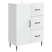 vidaXL Sideboard med låda Vit 66 x 34,5 x 89,5 cm Konstruerat trä