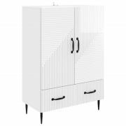 vidaXL Sideboard Vit högglans 66 x 34,5 x 95 cm Konstruerat trä