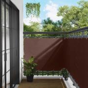 vidaXL Balkong Skärm Brun 110 x 700 cm Oxford Tyg