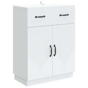 vidaXL Sideboard med låda Vit 66 x 34,5 x 87 cm Konstruerat trä