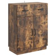vidaXL Sideboard med låda Rökt ek 66 x 34,5 x 87 cm Konstruerat trä