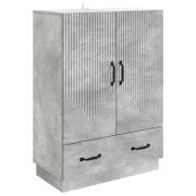 vidaXL Sideboard med låda Betonggrå 66 x 34,5 x 92 cm Konstruerat trä