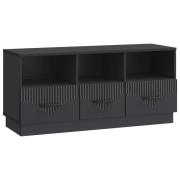 vidaXL TV-skåp med låda Svart 102 x 34,5 x 47 cm Konstruerat trä