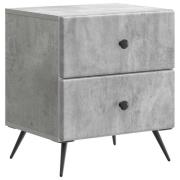 vidaXL Nattduksbord Betonggrå 43 x 34,5 x 47,5 cm Konstruerat trä