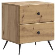 vidaXL Nattduksbord Artisan-ek 43 x 34,5 x 47,5 cm Konstruerat trä