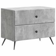 vidaXL Nattduksbord Betonggrå 62 x 34,5 x 47,5 cm Konstruerat trä