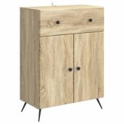 vidaXL Sideboard med låda Sonoma-ek 66 x 34,5 x 90 cm Konstruerat trä