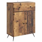 vidaXL Sideboard Gammalt trä 66 x 34,5 x 90 cm Konstruerat trä
