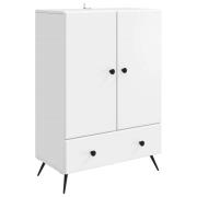 vidaXL Sideboard med låda Vit 66 x 34,5 x 95 cm Konstruerat trä