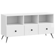 vidaXL TV-skåp Vit högglans 102 x 34,5 x 50 cm Konstruerat trä