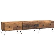 vidaXL TV-skåp med låda Gammalt trä 147 x 34,5 x 30 cm Konstruerat trä