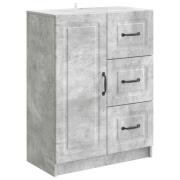 vidaXL Sideboard med låda Betonggrå 66 x 34,5 x 87 cm Konstruerat trä
