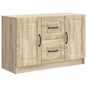 vidaXL Sideboard med låda Sonoma-ek 89 x 34,5 x 57 cm Konstruerat trä
