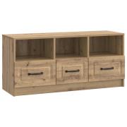 vidaXL TV-skåp med låda Artisan-ek 102 x 34,5 x 47 cm Konstruerat trä