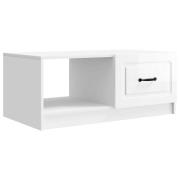vidaXL Kaffeebord Vit högglans 90 x 50 x 37 cm Konstruerat trä