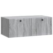 vidaXL Väggmonterad TV-bänk Grå sonoma-ek 78,5 x 41 x 30 cm