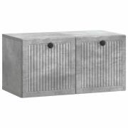 vidaXL Väggmonterad TV-bänk Väggmonterad Betonggrå 59,5 x 31 x 30 cm