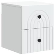 vidaXL Väggmonterat Sängbord Vit 33 x 34,5 x 40 cm Konstruerat trä