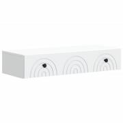 vidaXL Väggmonterad sidobord Vit 87,5 x 34,5 x 17 cm Konstruerat trä