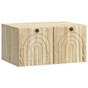 vidaXL Väggmonterad TV-bänk Väggmonterad Sonoma-ek 59,5 x 41 x 30 cm