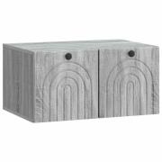vidaXL Väggmonterad TV-bänk Grå sonoma-ek 59,5 x 41 x 30 cm