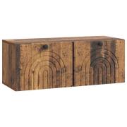 vidaXL Väggmonterad TV-bänk Väggmonterad Gammalt trä 78,5 x 31 x 30 cm