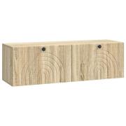 vidaXL Väggmonterad TV-bänk Sonoma-ek 98 x 31 x 30 cm Konstruerat trä