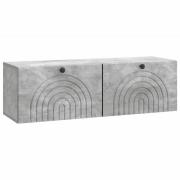 vidaXL Väggmonterad TV-bänk Betonggrå 98 x 31 x 30 cm Konstruerat trä