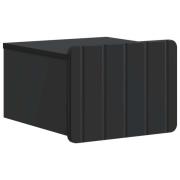 vidaXL Väggmonterat Sängbord Svart 33 x 34,5 x 24 cm Konstruerat trä
