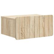 vidaXL Väggmonterat Sängbord med låda Sonoma-ek 49 x 34,5 x 24 cm