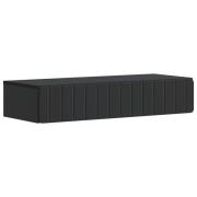 vidaXL Väggmonterad sidobord Svart 87,5 x 34,5 x 17 cm Konstruerat trä