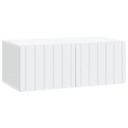 vidaXL Väggmonterad TV-bänk Vit 78,5 x 41 x 30 cm Konstruerat trä