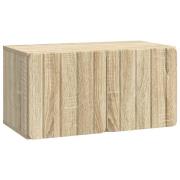 vidaXL Väggmonterad TV-bänk Väggmonterad Sonoma-ek 59,5 x 31 x 30 cm