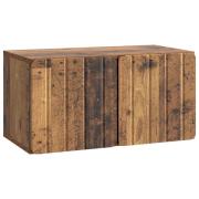 vidaXL Väggmonterad TV-bänk Väggmonterad Gammalt trä 59,5 x 31 x 30 cm