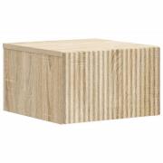 vidaXL Väggmonterat Sängbord med låda Sonoma-ek 33 x 34,5 x 20 cm