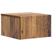 vidaXL Väggmonterat Sängbord med låda Gammalt trä 33 x 34,5 x 20 cm
