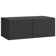 vidaXL Väggmonterad TV-bänk Svart 78,5 x 41 x 30 cm Konstruerat trä