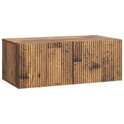 vidaXL Väggmonterad TV-bänk Väggmonterad Gammalt trä 78,5 x 41 x 30 cm