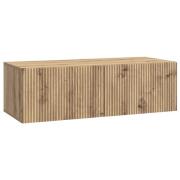 vidaXL Väggmonterad TV-bänk Artisan-ek 98 x 41 x 30 cm Konstruerat trä