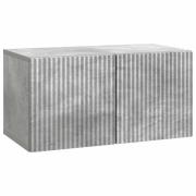vidaXL Väggmonterad TV-bänk Väggmonterad Betonggrå 59,5 x 31 x 30 cm