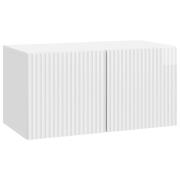 vidaXL Väggmonterad TV-bänk Vit högglans 59,5 x 31 x 30 cm